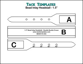 Bead Inlay Headstall - 1.5&quot; **PDF**