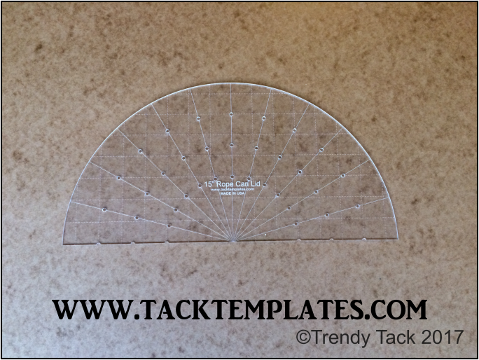 15" Rope Can Lid Template (Half Template)