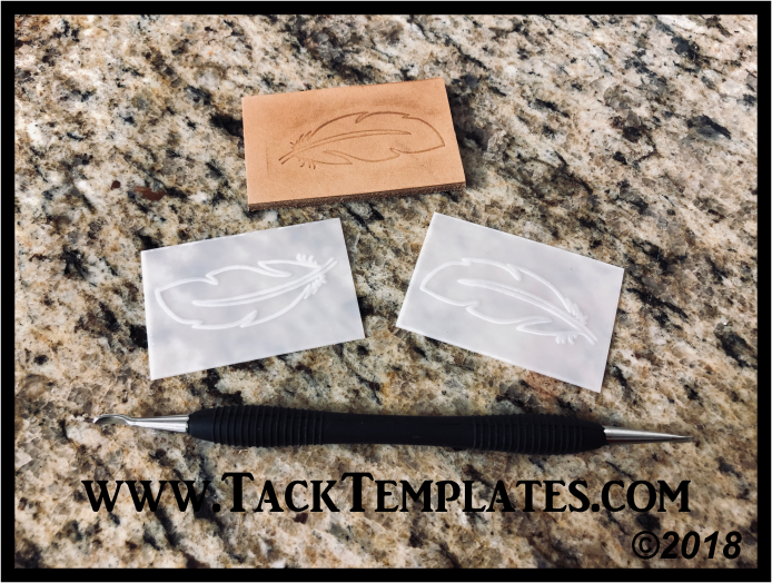 Feather Leather Tap Off Set (2&quot; x .75&quot;)