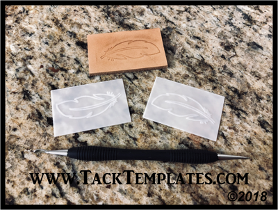 Feather Leather Tap Off Set (2&quot; x .75&quot;)