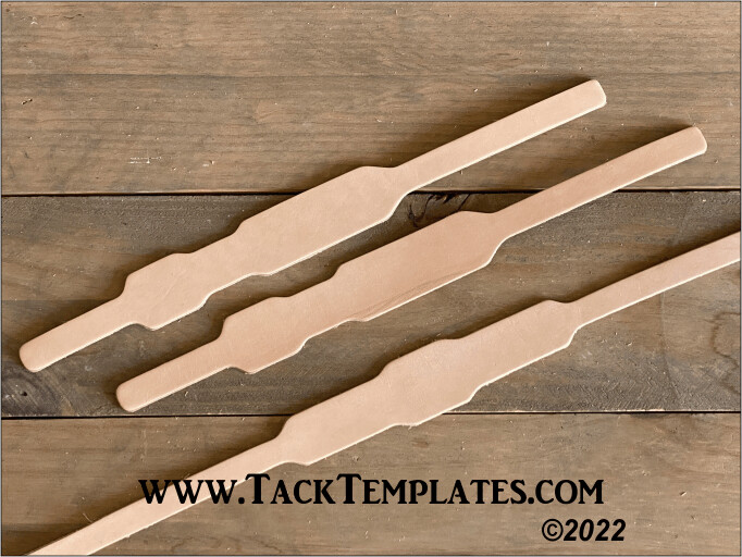 Rectangle Browband Headstall Leather Blanks (per set)