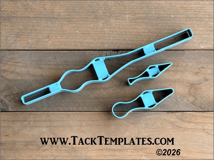 Diamond Round Headstall Cheek Leather Die