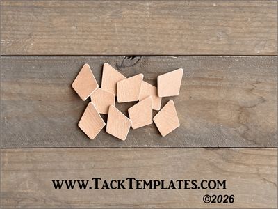 Leather Earring Blanks - Long Diamond (10pk)