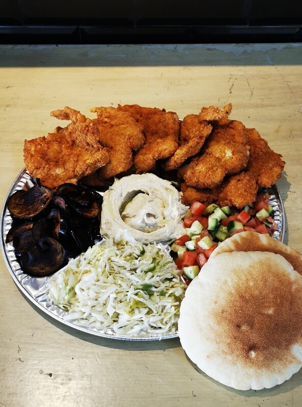 Schnitzel platter to feed 4 people. (Allow 24 hours preparation)