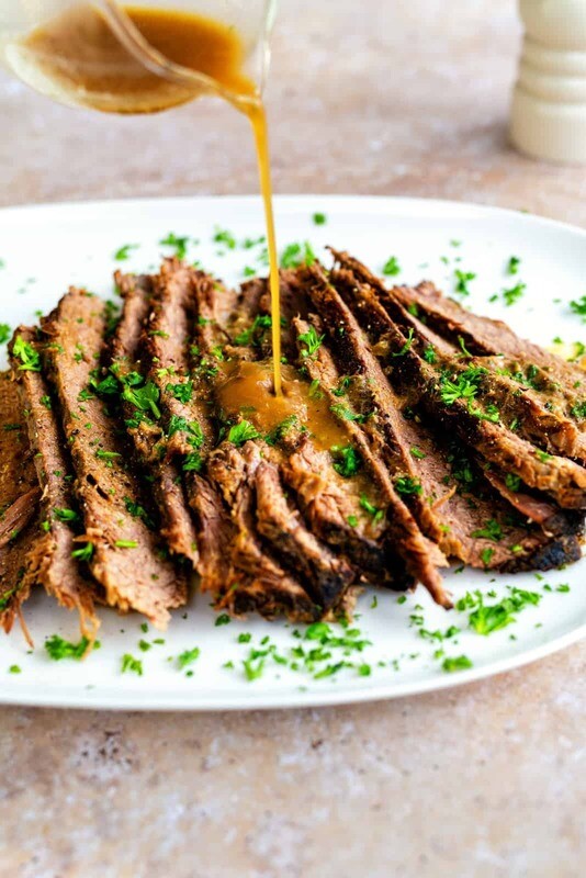 Brisket ( slow cooked) in sticky BBQ sauce or classic gravy