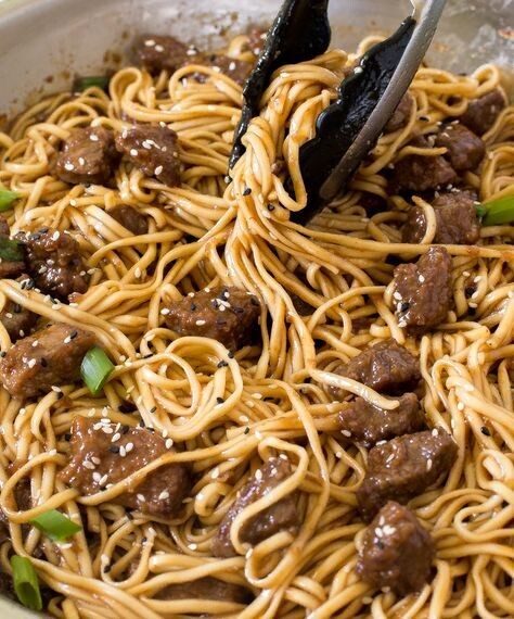Beef Teriyaki with spagetti