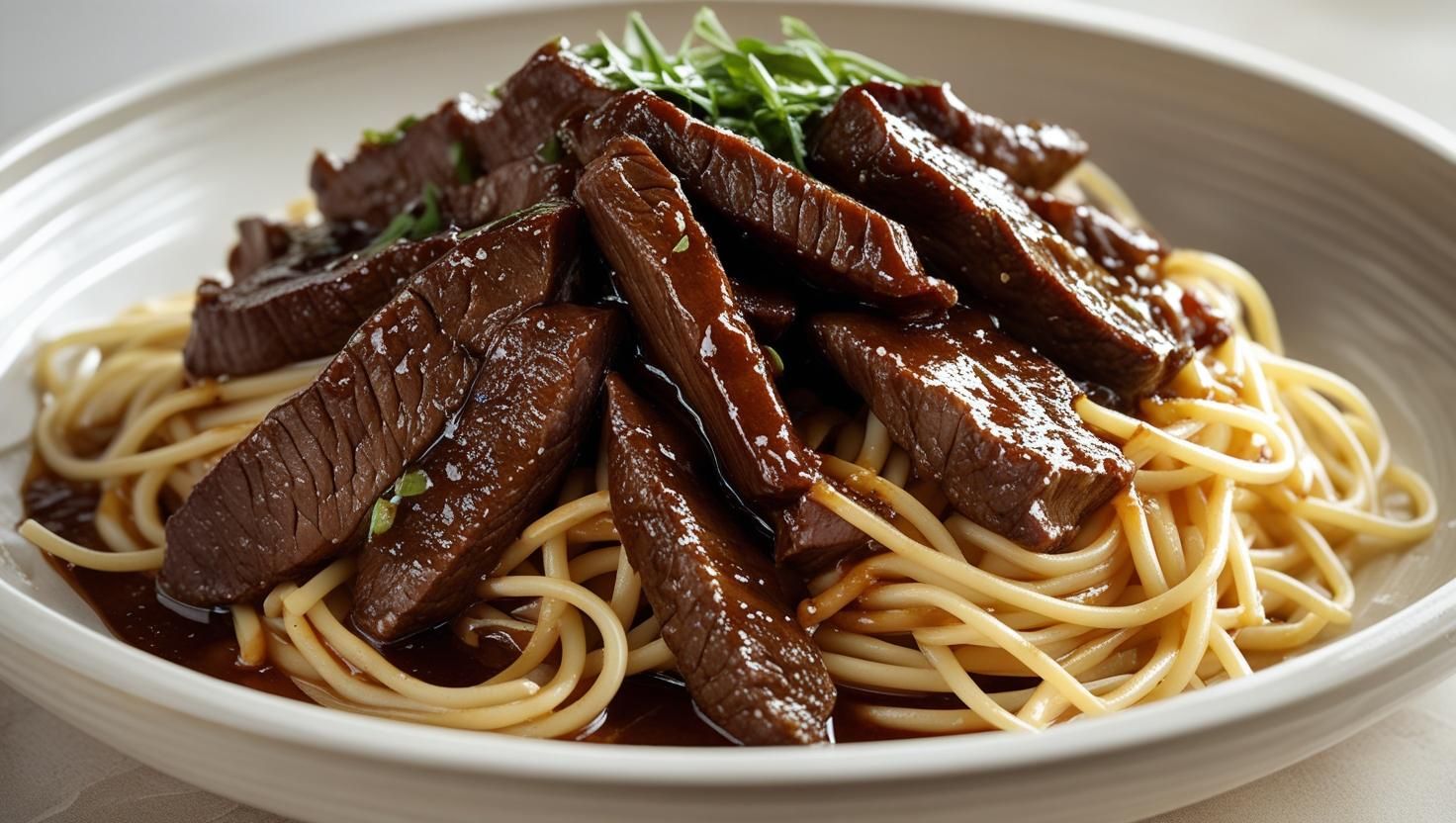 Beef Teriyaki with spagetti