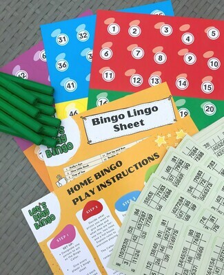 HOME BINGO KIT + 10 MARKERS