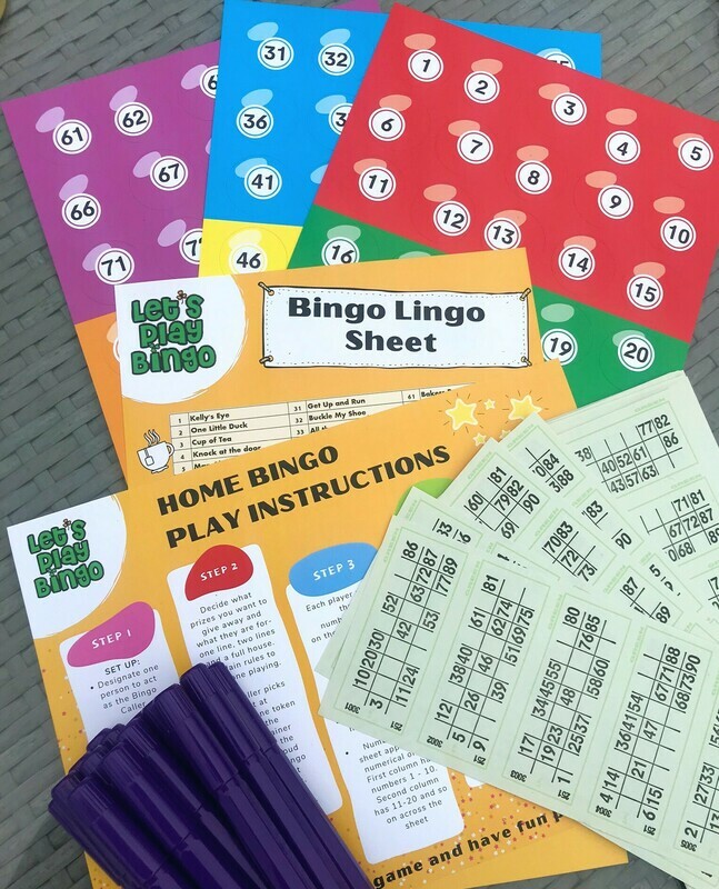 HOME BINGO KIT + 20 MARKERS