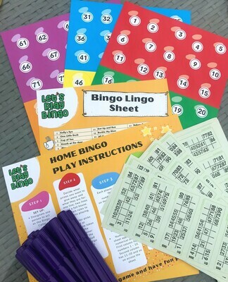 HOME BINGO KIT + 20 MARKERS