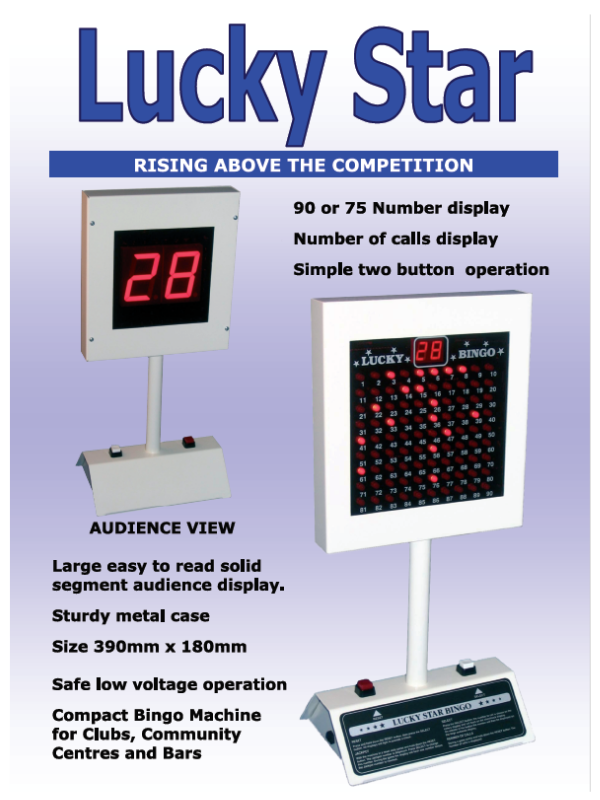 'Lucky Star' Bingo & Club Lotto Machine
