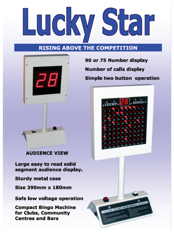 &#39;Lucky Star&#39; Bingo &amp; Club Lotto Machine
