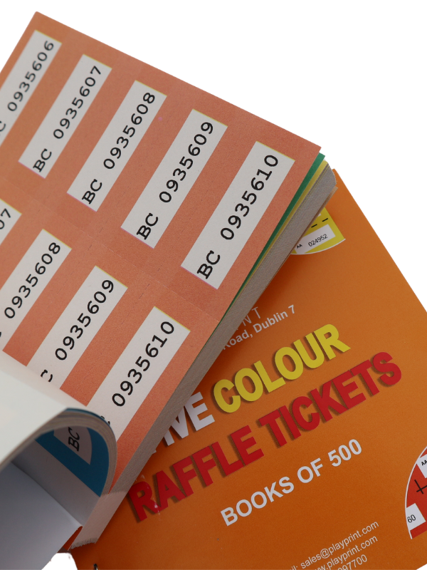 Raffle Tickets - Five Colour (Qty: 40 books per box)