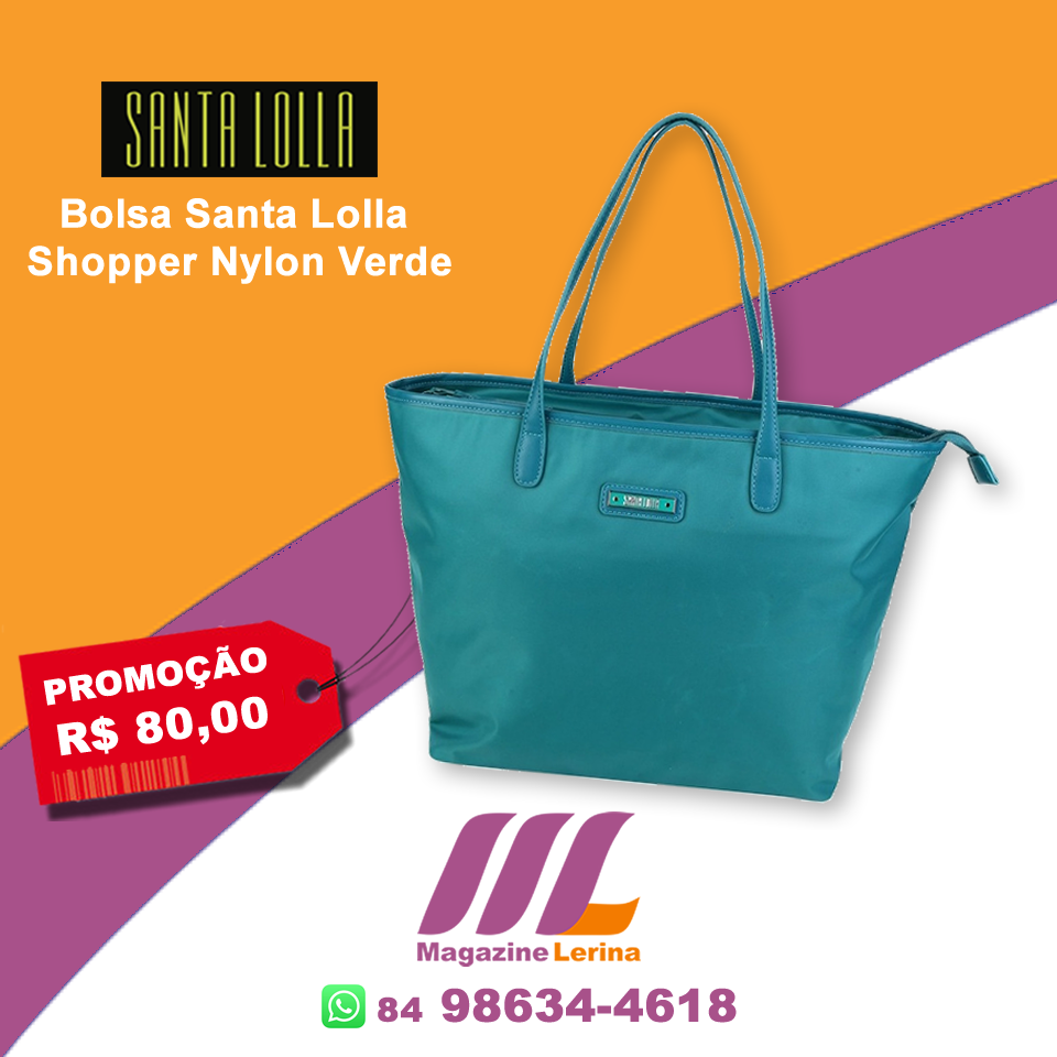 Bolsa Santa Lolla Shopper Nylon Verde