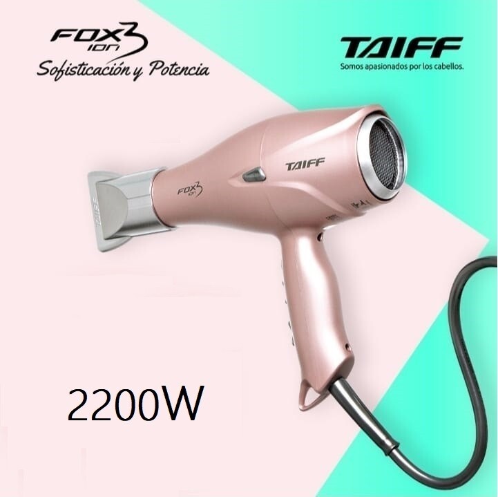 Secador de cabelo Taiff Diamante Fox Íon 3 soft rose 220V - 230V
