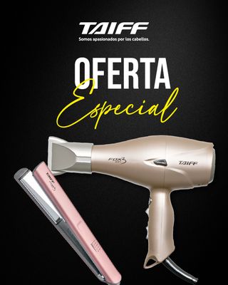 Secadora de Cabello TAIFF Fox Ion3 Gold 2200W + Plancha Fox ion3 soft rose Secadora de Cabello TAIFF Fox Ion3 Gold 2200W + Plancha Fox ion3 soft rose