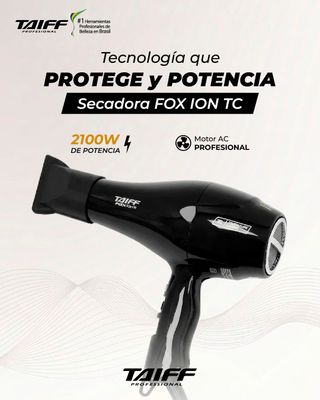 Secadora de Cabello TAIFF Fox Ion TC 2100W Black