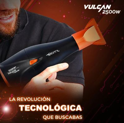 Secadora de Cabello TAIFF VULCAN DIGITAL Motor 2500w