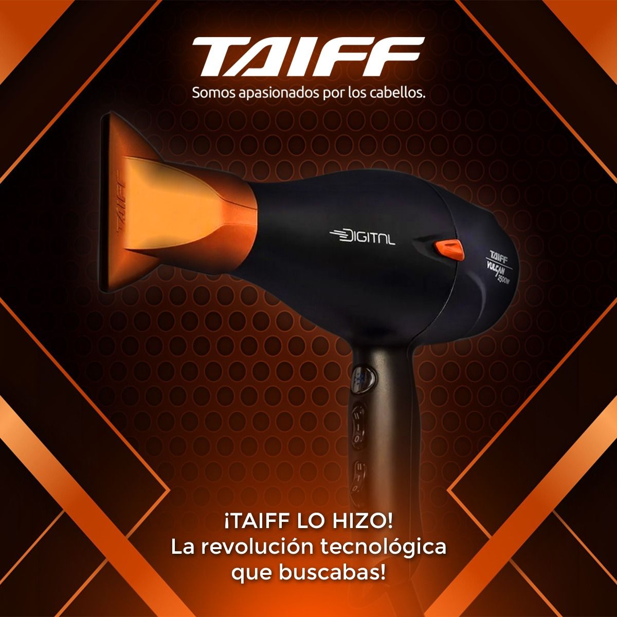 Secadora de Cabello TAIFF VULCAN DIGITAL Motor 2500w Secadora de Cabello TAIFF VULCAN DIGITAL Motor 2500w