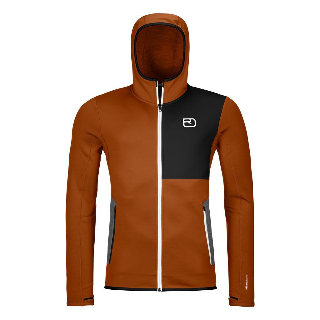 Ortovox Fleece Hoody Herren, Farbe: bristle brown, Größe: XL