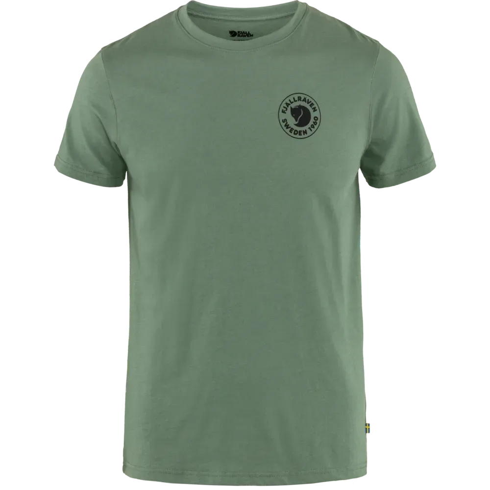 Fjäll Räven 1960 Logo T-shirt Herren, Größe: M, Farbe: Patina Green