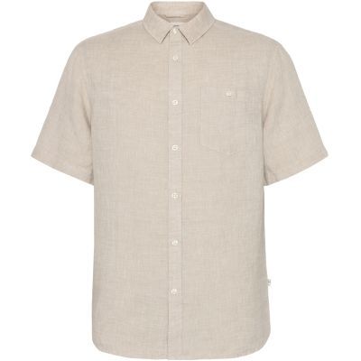 KnowledgeCottonApparel Regular linen short sleeve shirt Herren