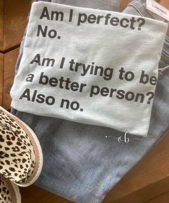 Am I perfect?