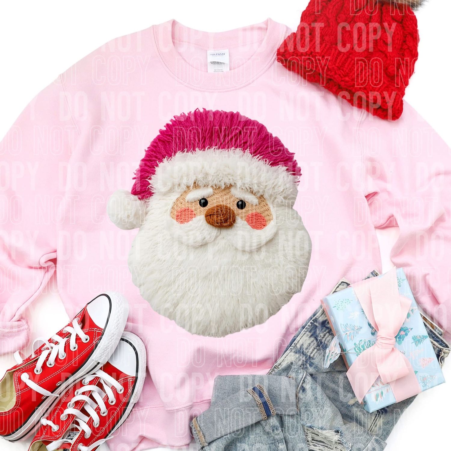 Santa with pink hat