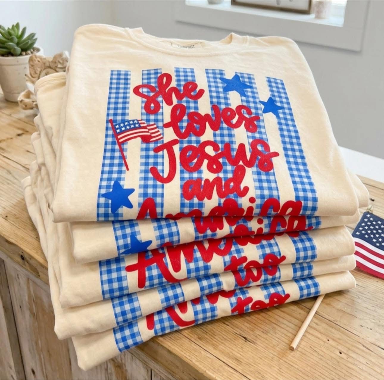 She loves Jesus and America too