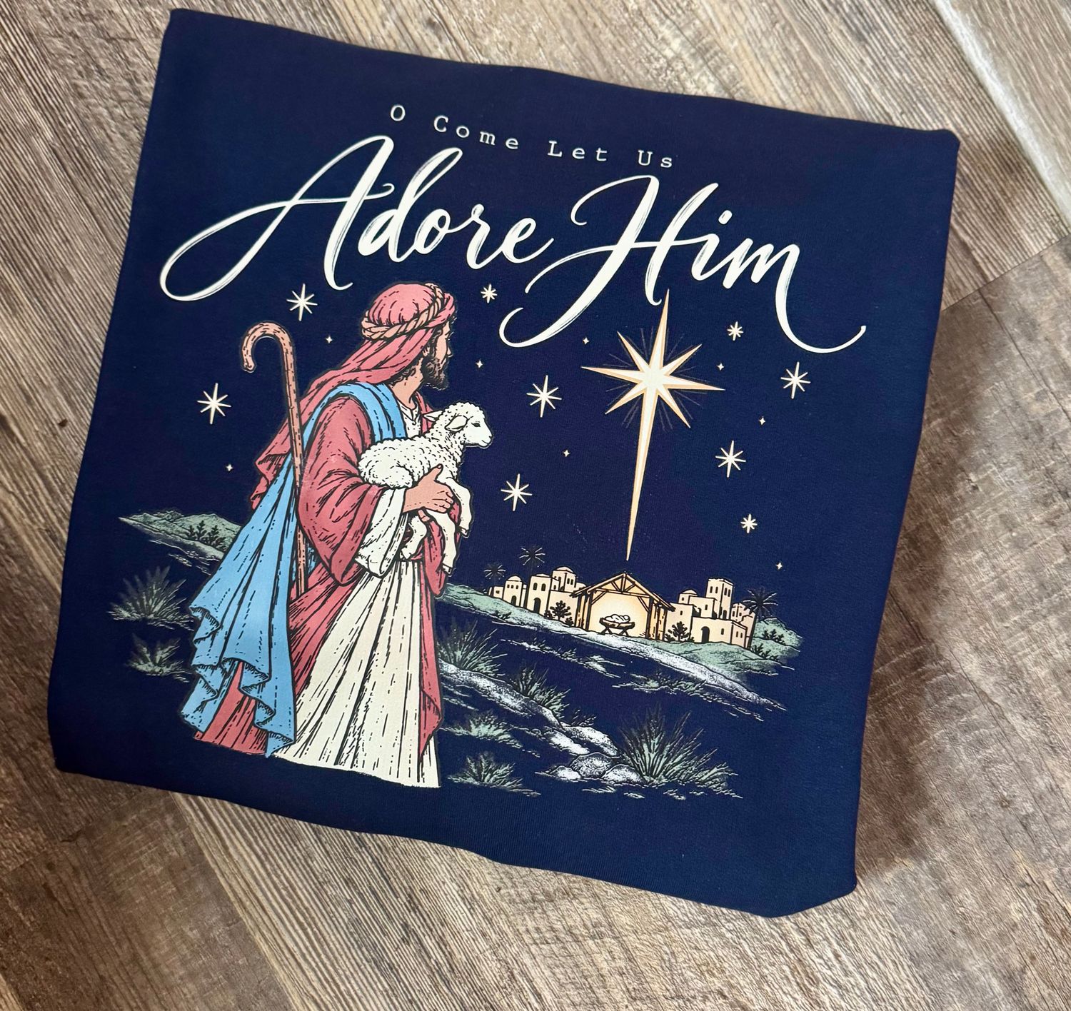 O Come Let Us Adore Him- sweatshirt