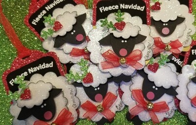 3 Fleece Navidad Handcrafted Holiday Gift Tags