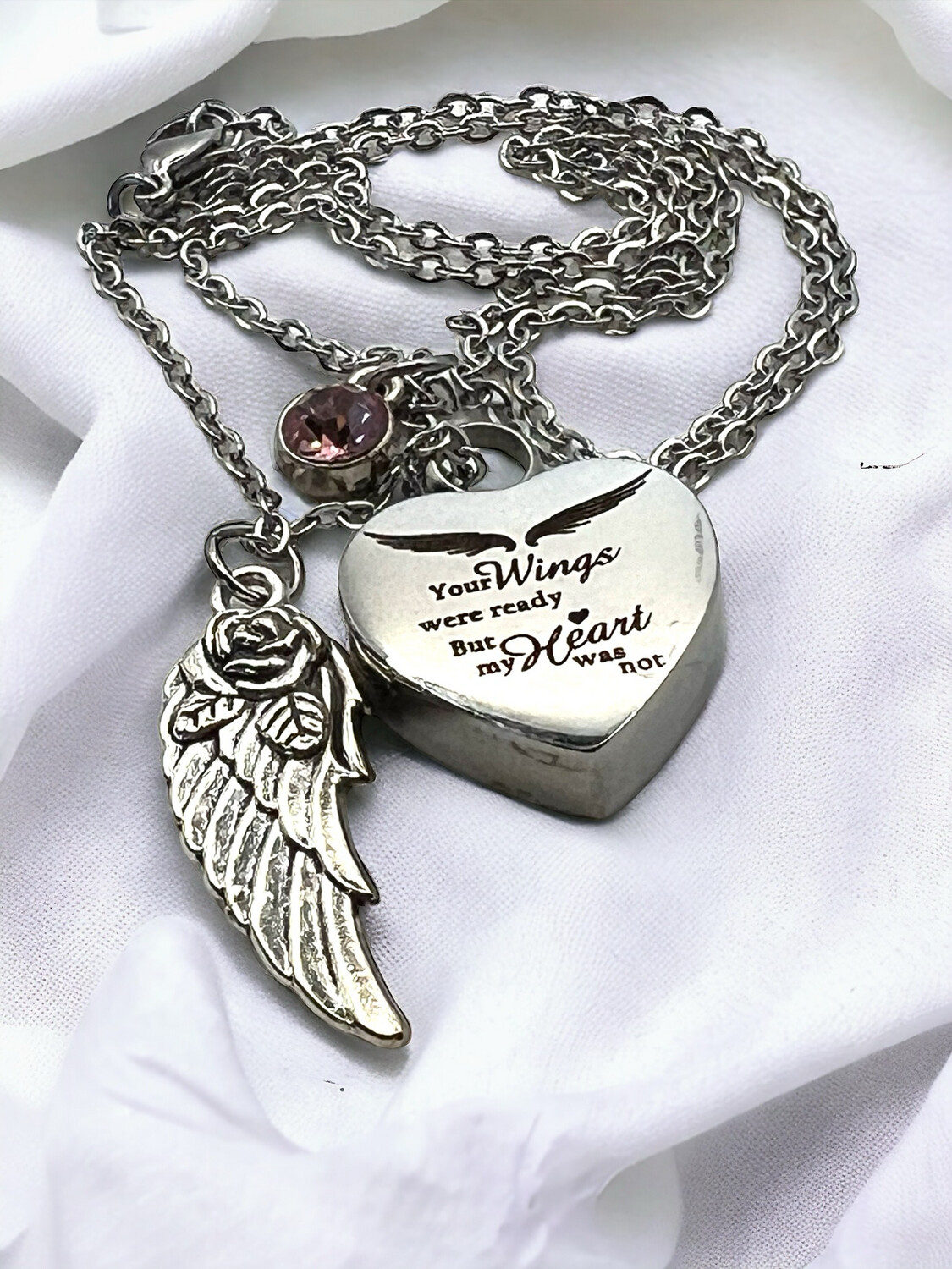 Your Wings Where Ready But My Heart Was Not - Memorial Urn Jewerly