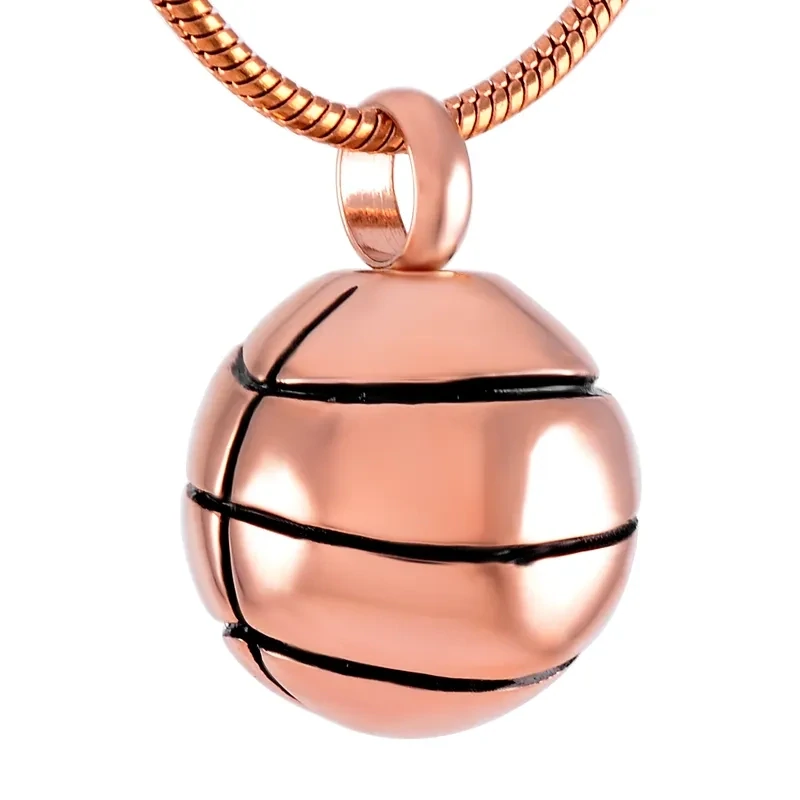 Basketball Memorial Jewerly Rose Gold Stainless Steel