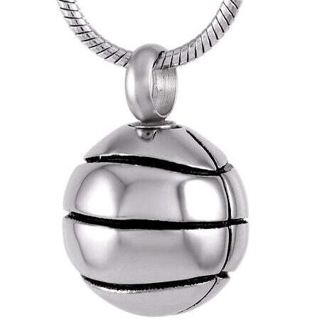 Basketball Memorial Jewelry Stainless Steel Silver