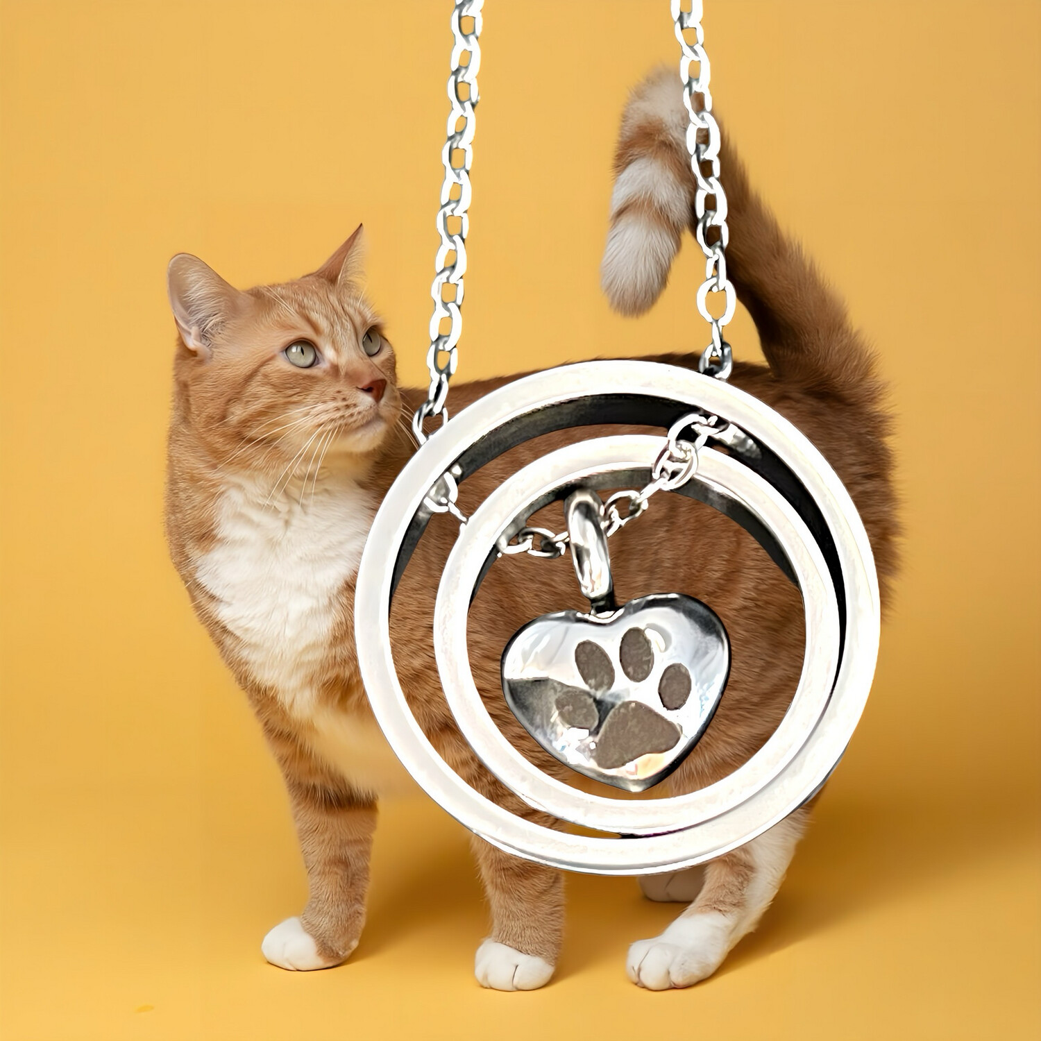 Cat/Dog Sterling Steel Memorial Jewelry