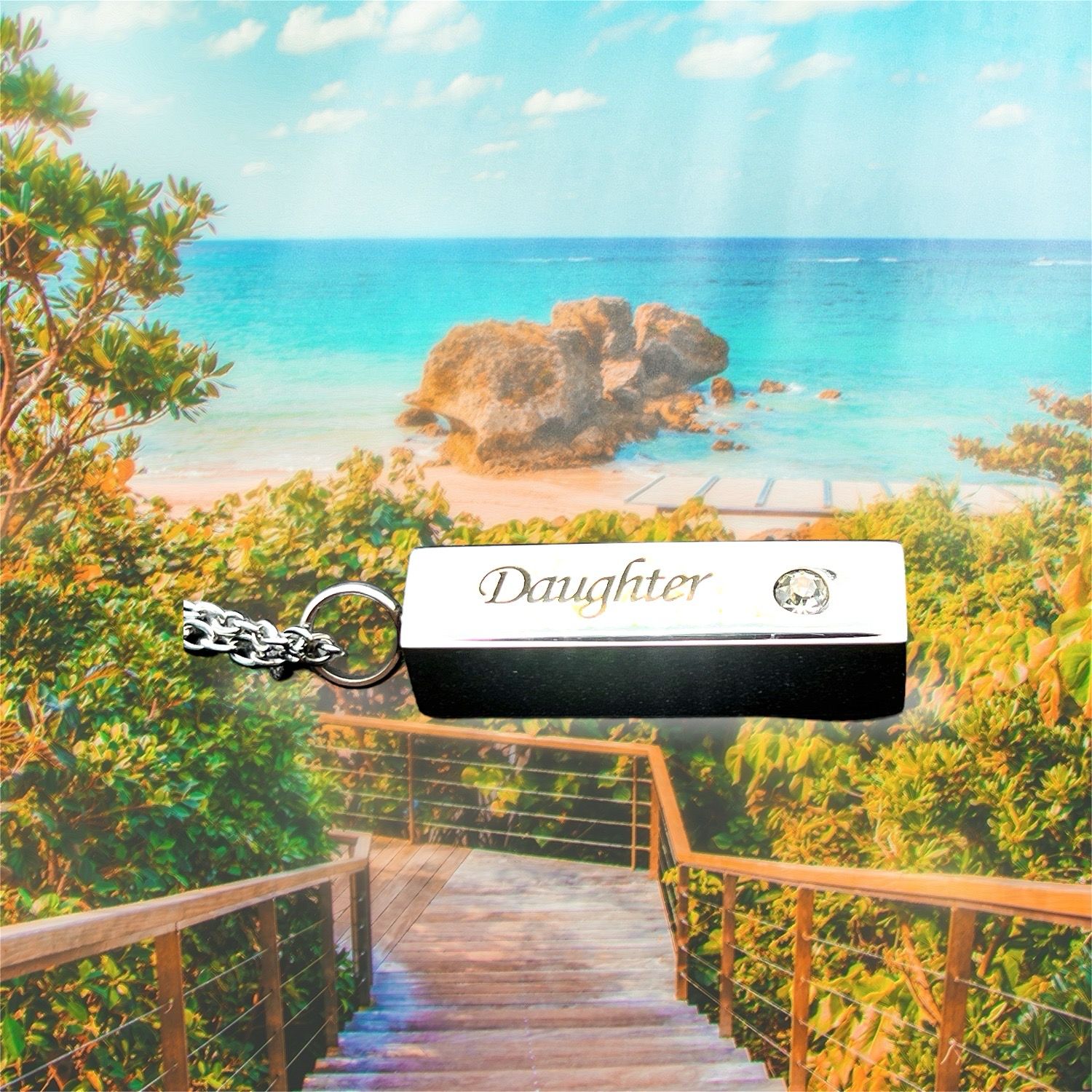 Daughter Stainless Steel Bar/Crystal