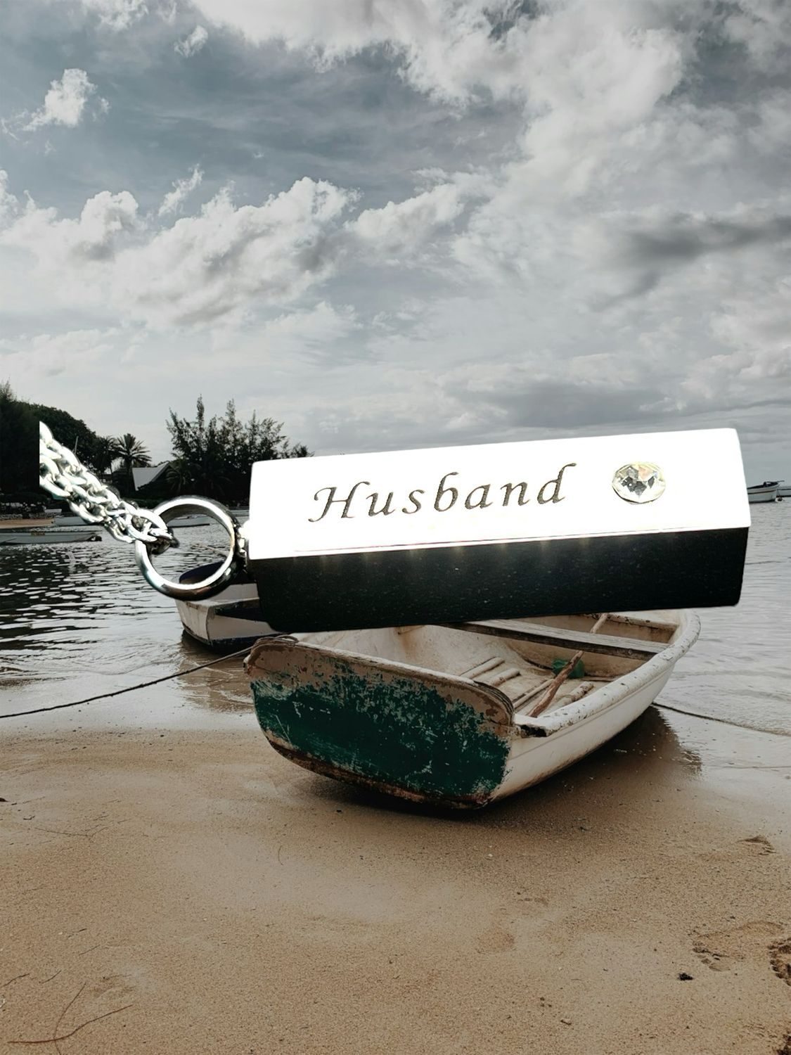 Husband Stainless Steel Bar/Crystal