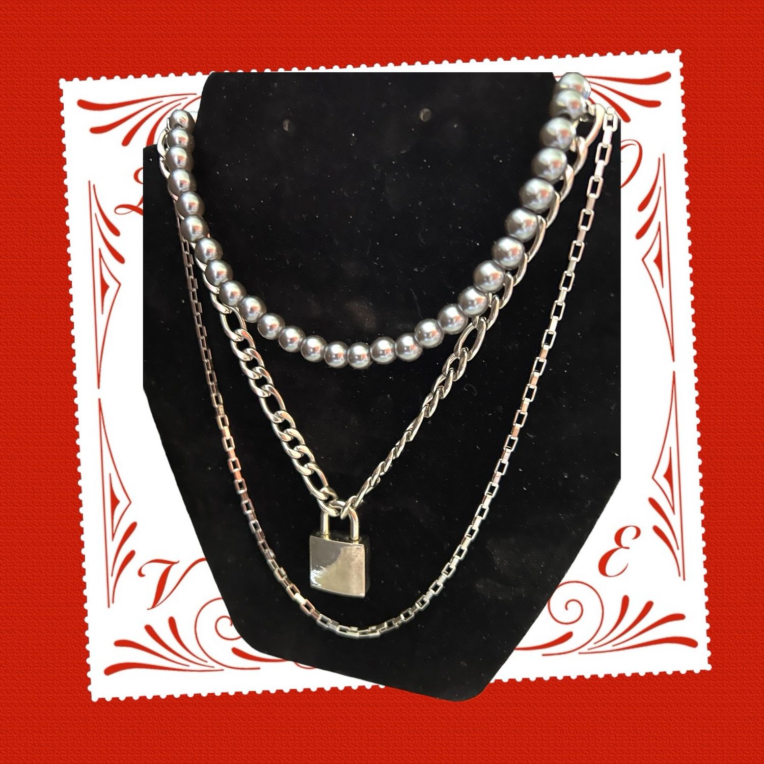 Necklace 3 Layers, 3 Stylish Chains