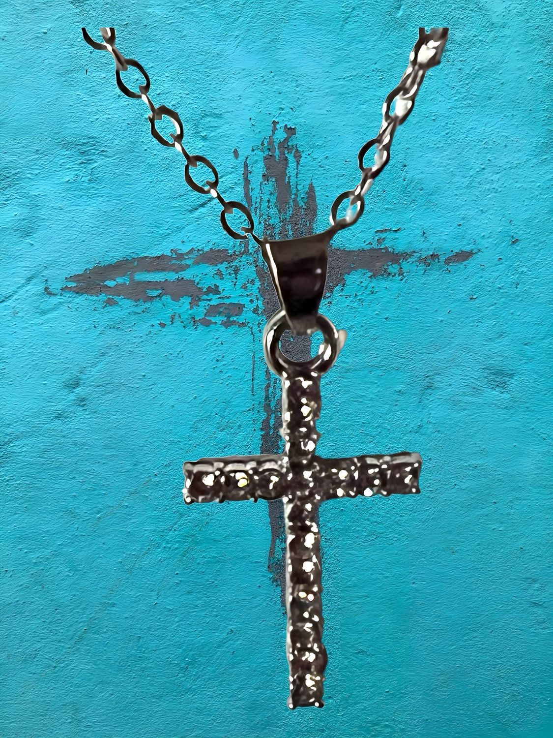 Necklace Cross Zirconia Inlay