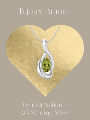 5x3mm Oval Peridot Minimalist Solitaire 925 Sterling Silver