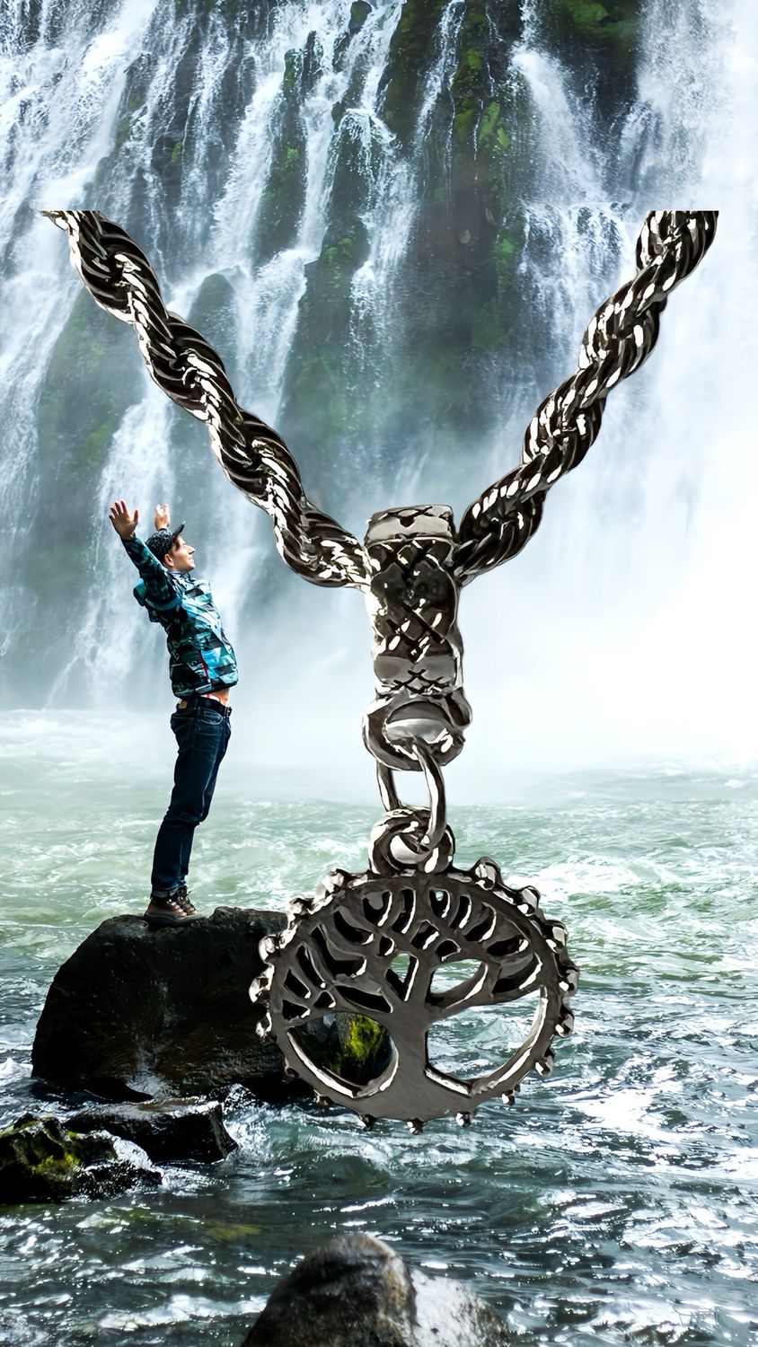 Tree Of Life Pendant On Stainless Steel Necklace