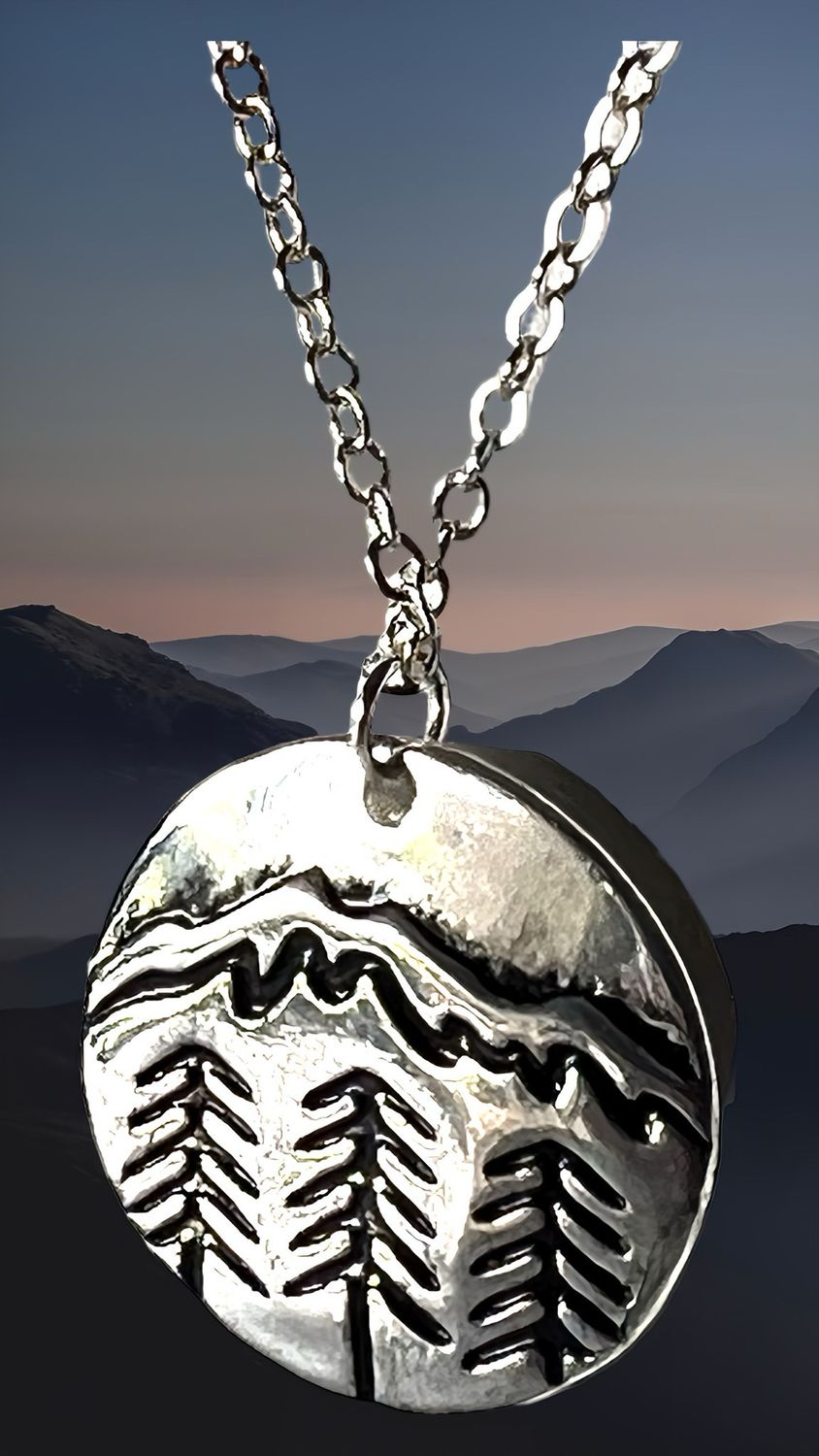Sterling, Silver Chain And Pendant, Celebrating The Great Outdoors