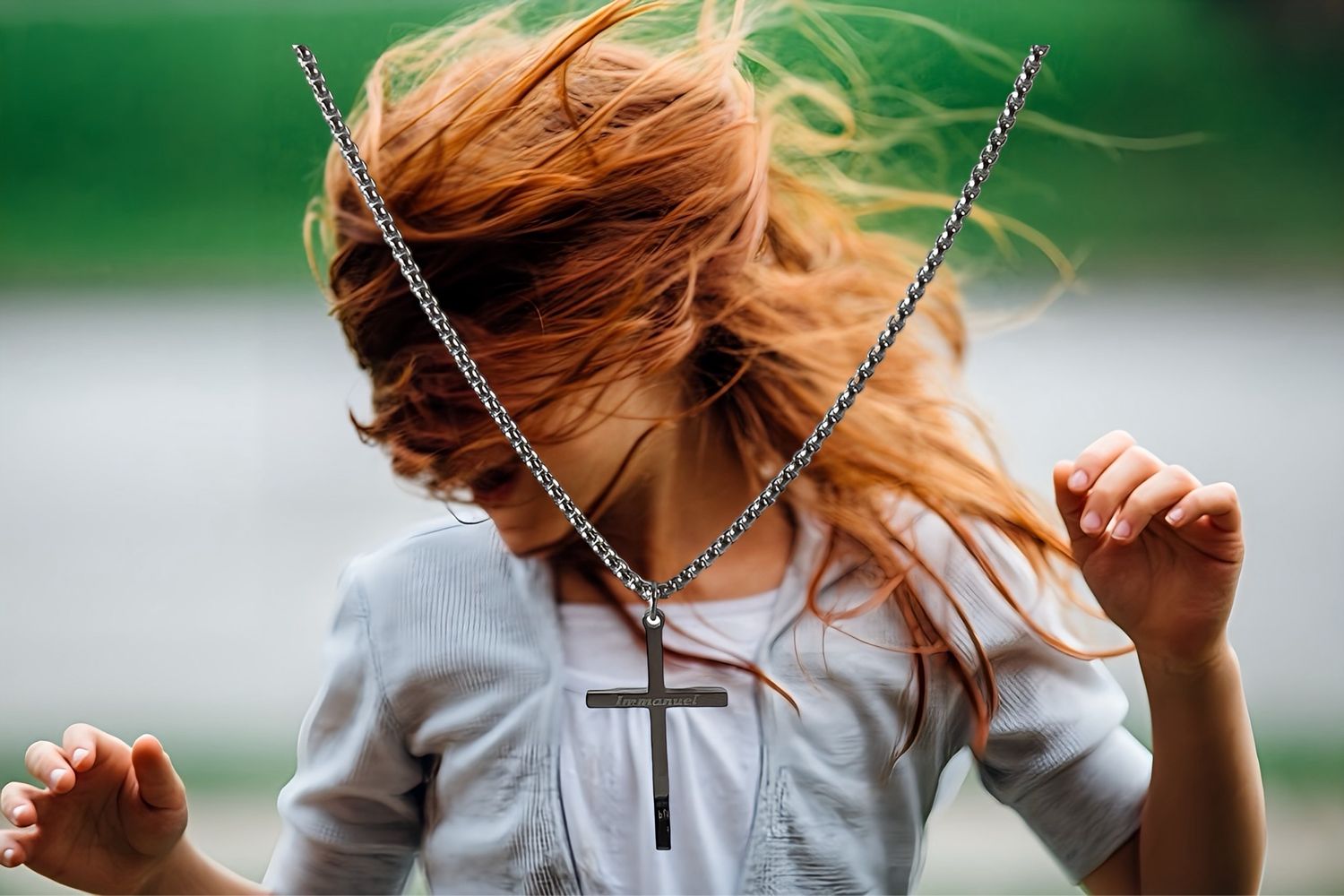 Cross And Chain Stainless Steel