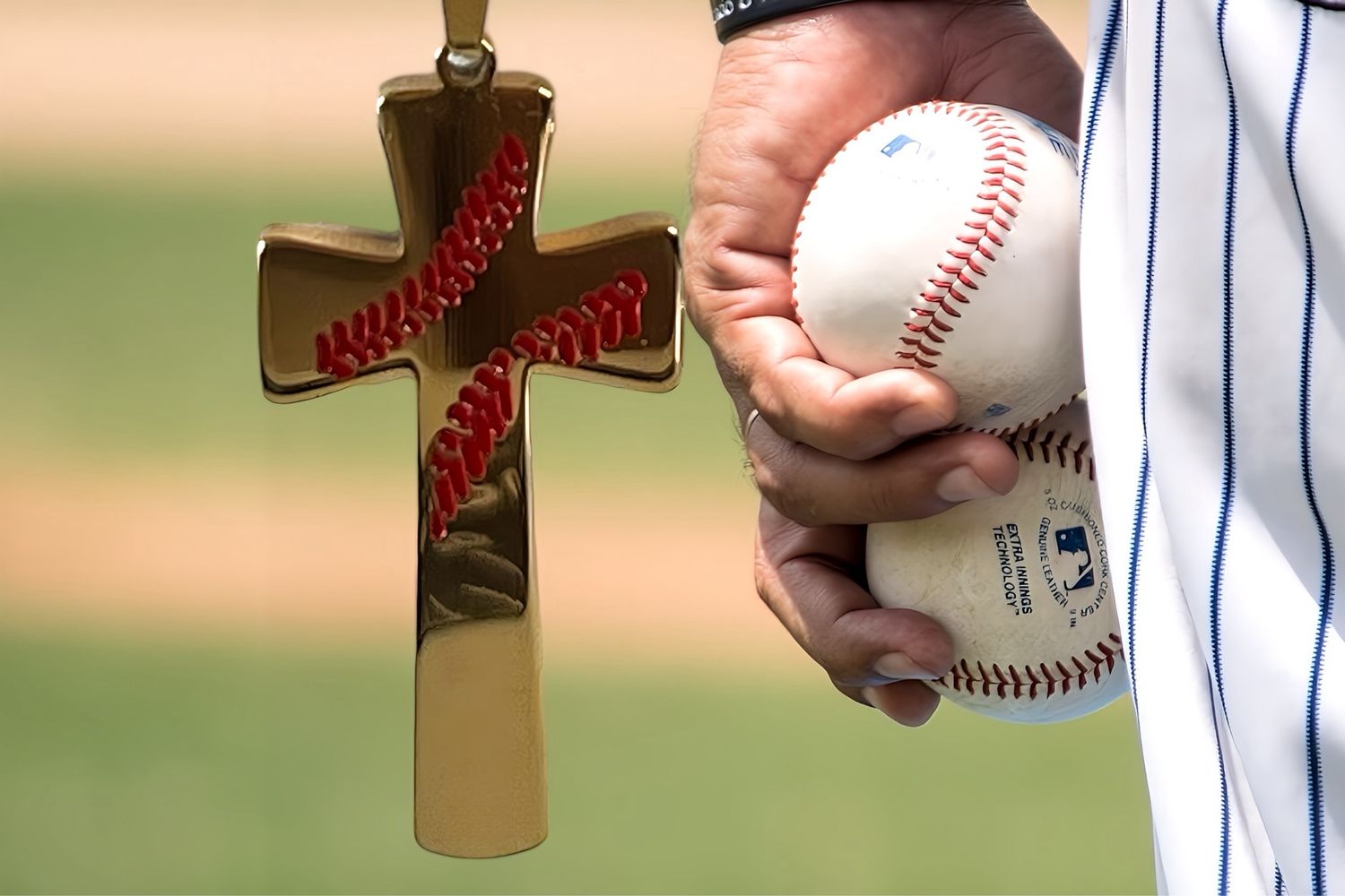 Cross Baseball Stitch /“We can Do All Things “ Back