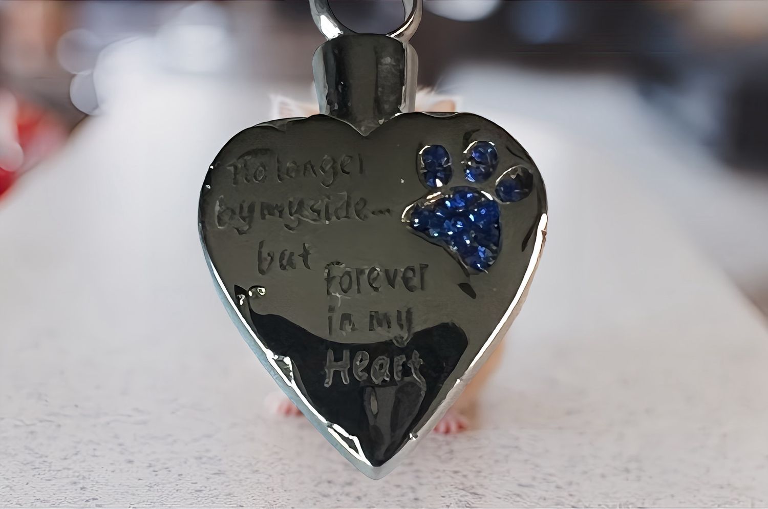 Memorial Animal Jewelry Blue Paw Prints