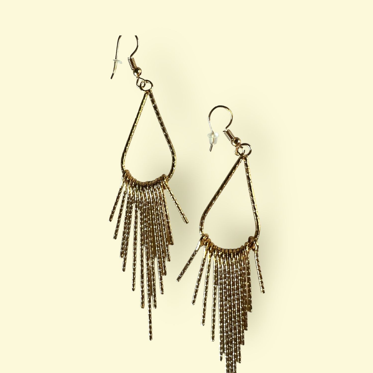 Gold Tone Chandelier Pierced Earrings