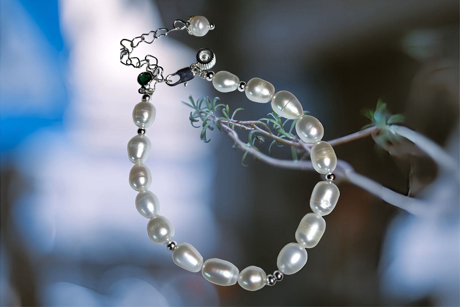 Handmade Freshwater Pearl Bracelet Genuine Fresh water Pearls Sterling Silver
