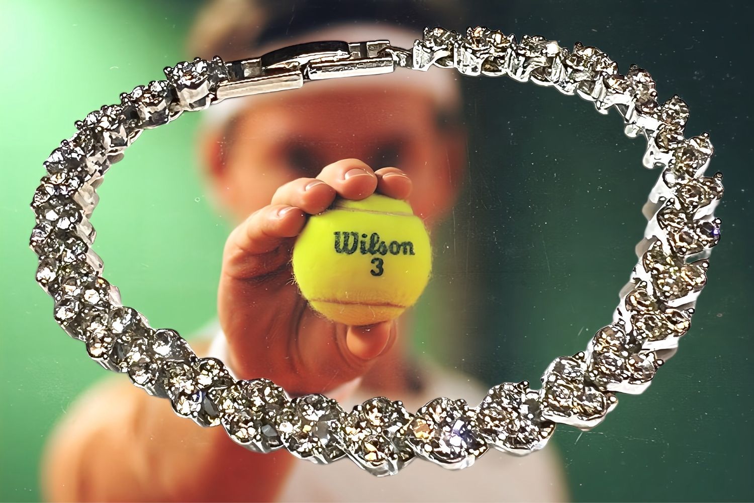 Tennis Bracelet, Sparkling Created Heart Cluster Stones