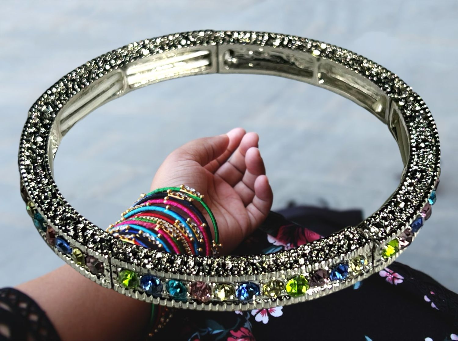 BA Collection Gem Stone Expansion Bangle