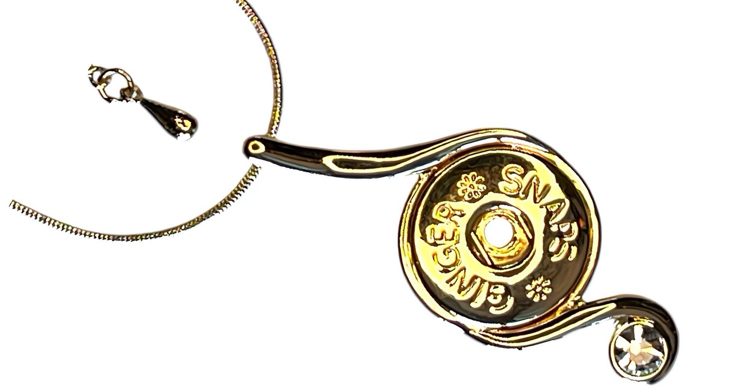 Ginger Snap Brand Gold Tone Music Clef Necklace